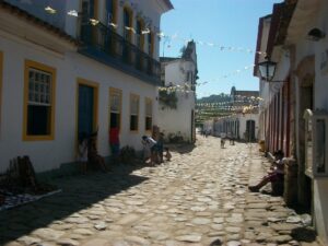 street in paraty, brazil